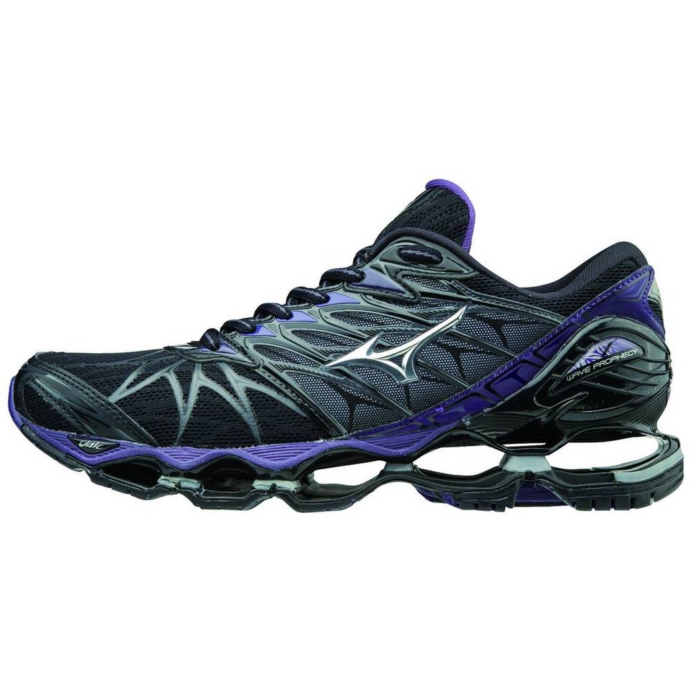 Mizuno Wave Prophecy 7 - Bayan Koşu Ayakkabısı - Siyah/Gümüş Türkiye (GYNCSL-534)